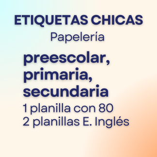 Etiqueta Chica con 80 pzas